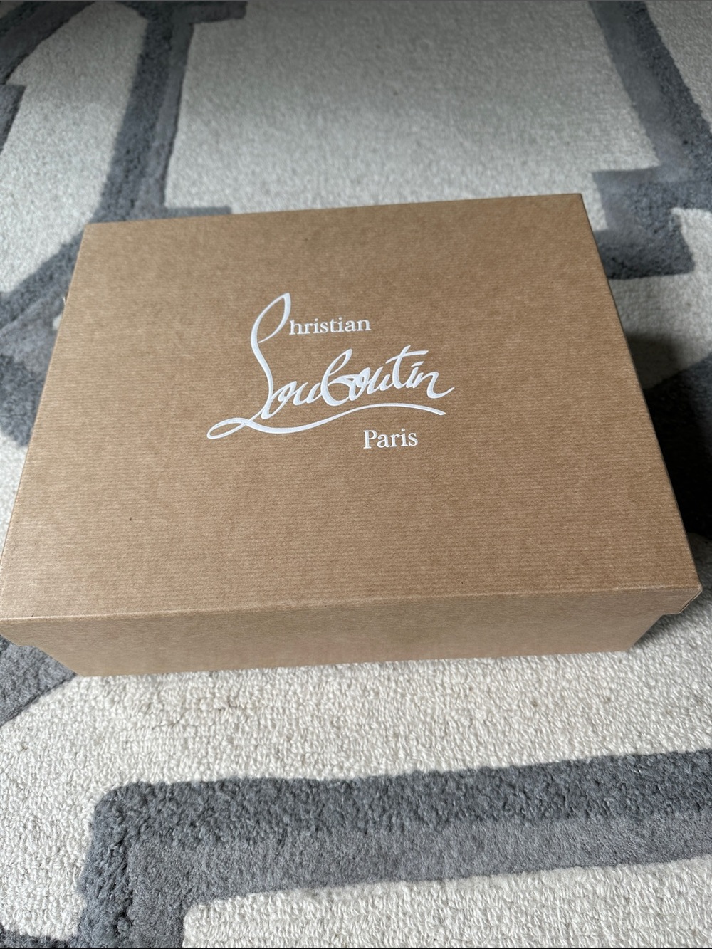 Christian Louboutin Tan-Brown Logo Shoe Box